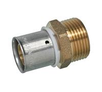 Raccord droit à sertir PER mâle 20 M3/4 - SOMATHERM - 3303-20-20