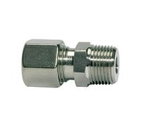 Raccord droit à visser R 1/8, diamètre extérieur du tube 4 mm, PN max. 100 bar, acier inoxydable 1.4571