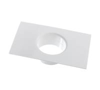 Europlast Raccord droit avec bride – Conduit rond en PVC avec plaque murale – 125 mm