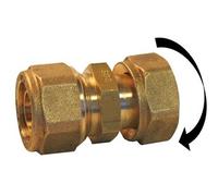 Raccord droit avec écrou libre à compression laiton F 12 x 17 pour tube en per
