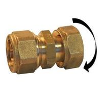 Raccord droit avec écrou libre à compression laiton F 12 x 17 pour tube en per