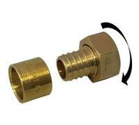 Raccord droit avec écrou libre à glissement laiton F 20 x 27 pour tube en per G