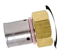 Raccord droit avec écrou libre à sertir laiton F 15 x 21 pour tube en per