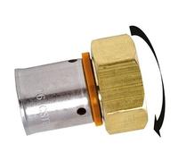 Raccord droit avec écrou libre à sertir laiton F 20 x 27 pour tube en per