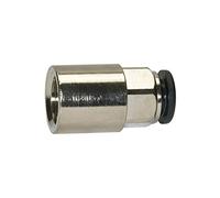 Raccord droit « click-clock » - Pour tuyau extérieur de 10 mm de diamètre - Pression de travail max. 16 bar - Laiton nickelé