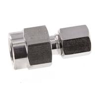Raccord droit coupant 6L & G1/4'' en acier inoxydable avec filetage femelle pour manomètres 315 bar ISO 8434-1