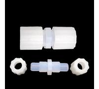 Raccord droit évasé PFA - Consommables de laboratoire, lot de 1, corps PFA durable avec écrou PVDF