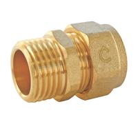 Raccord droit à compression SOMATHERM FOR YOU pour tube PER M15/21 - Ø 16 en laiton