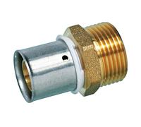 Raccord droit mâle PER à sertir 20mm x 15/21 - 1/2" Fixoconnect