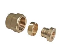 Somatherm – Raccord droit à compression FOR YOU pour tube PER Ø12 – Écrou tournant femelle 15/21