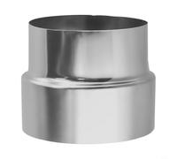 Raccord en acier inoxydable pour réduction du conduit de fumée et utilisation de tuyau de poêle (Ø 110 mm/Ø 100 mm)