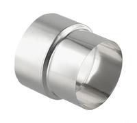 Raccord en acier inoxydable pour réduction du conduit de fumée et utilisation de tuyau de poêle (Ø100 mm/Ø90 mm)