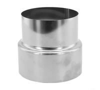 Raccord en acier inoxydable pour réduction du conduit de fumée et utilisation de tuyau de poêle (Ø80 mm/Ø70 mm)