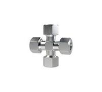 Raccord en croix Ø 12 mm PN 315, SW1 22, SW2 17, acier galvanisé.