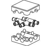 Raccord en croix Uponor HK 1070692 20 x 20 x 20 mm, avec boîte isolante