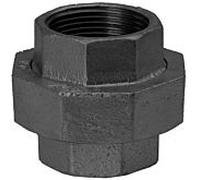 Raccord vissé Hermann Schmidt Temperguss DN 20, joint conique 3/4", filetage intérieur, noir