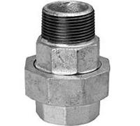 Raccord vissé Hermann Schmidt Temperguss DN 40, 2000 2000 /2" à étanchéité conique, filetage intérieur/filetage extérieur, zingué