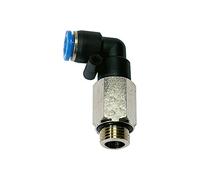 Raccord en forme de L « Série bleue » - Long - Rotatif G 12 A - Pour tuyau extérieur de 8 mm de diamètre - 15 bar - PlastiqueMS vern.