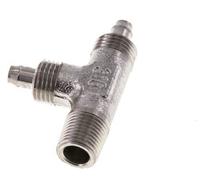 Raccord en T à angle droit 6x4 & R1/8'' en acier inoxydable 1.4305 avec filetage mâle