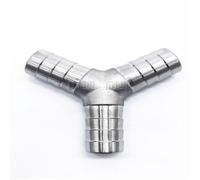 Raccord en T à embout cannelé YTL type 3 à trois voies en acier inoxydable 304, disponible en diamètres de 6 à 20 mm.