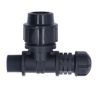 Raccord en T a filetage externe G1, raccord flexible pour tube d'eau, connecteur de tuyau d'eau en plastique