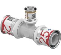 Raccord en T à sertir S-Press PLUS Uponor 1039955 25 x 16 x 25 mm, réduit, PPSU