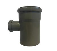 Raccord en T de dérivation HT DN 110/50/90 87,5° gris PP plastique | avec joint | joint en caoutchouc | eaux usées | installation | système de tuyaux d'égout | tuyau d'égout | système HT complet