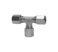 Raccord en T - Diamètre extérieur : 5 mm - PN bar 100, SW1 12, SW2 9, acier galvanisé