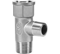 Raccord en T en acier inoxydable, 3/4" x 1/2" x 3/4", 1/2" x 3/8" x 1/2", 1" x 3/4" x 1" for compteur d'eau industriel, équipement mécanique et raccordement de pompe à eau(1/2"x3/8"x1/2")