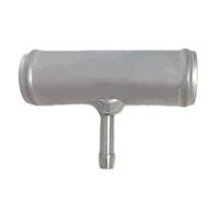 Raccord en T en aluminium for tuyauterie - Raccord en T à 3 voies for liquide de refroidissement, cannelé 32 mm x 100 mm x 8 mm