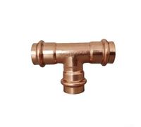 Raccord en T en cuivre pressé pour systèmes d'eau froide, de climatisation, de réfrigération et de pompe à chaleur - Taille de 1,27 cm, 1,9 cm ou 2,5 cm, scellé de l'environnement, conforme aux