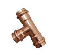 Raccord en T en cuivre pressé pour systèmes d'eau froide, de climatisation, de réfrigération et de pompe à chaleur - Taille 1,27 cm, 1,9 cm ou 2,5 cm, scellé de l'environnement, conforme aux