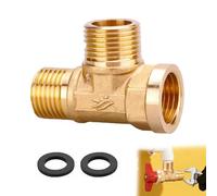 Raccord en T en laiton 1/2 pouce, pièce de jonction filetée G1/2" DN15 pour réseaux d'eau potable, chauffage et installations sanitaires