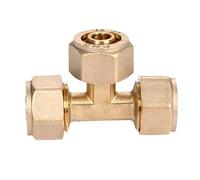 Raccord en T en laiton haute performance - Nouveau type de soudage pour systèmes hydrauliques domestiques(1.2CM)