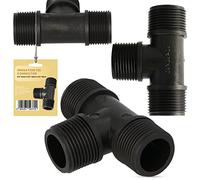 Raccord en T en polyéthylène en PVC - 3/4" AG x 3/4" AG x 3/4 AG " - Raccord en T de la conduite d'irrigation - Système d'irrigation - Rallonge de tuyau d'eau de jardin