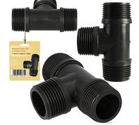 Raccord en T en T en polyéthylène - 1" AG x 1" AG x 1 AG " - Raccord en T de la conduite d'irrigation - Système d'irrigation - Rallonge de tuyau d'eau de jardin