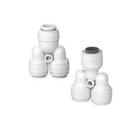Raccord en T for osmose inverse, filetage mâle/femelle, connexion rapide 1/4" 3/8", connecteur de tuyau, filtre, pièces for osmose inverse(JSQMK045,10 pcs)