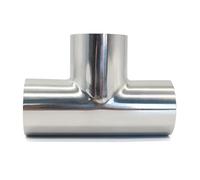 Raccord en T for tuyau de 19 à 102 m de diamètre extérieur, raccord en T for soudage bout à bout, raccord sanitaire SS304/316L, acier inoxydable de qualité alimentaire, fabriqué soi-même(SS316L,OD57mm