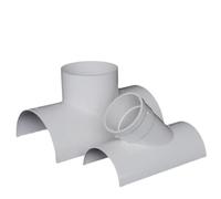 Raccord en T for tuyau d'évacuation en PVC - 50 mm/75 mm/110 mm, blanc(50x50mm)