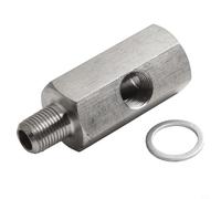 Raccord en T pour capteur de pression d'huile - 1 sur 8 BSPT entrée mâle 1/8 Bspt sortie femelle 1 sur 8 pour robinet central NPT pour turbo alimentation en huile ligne d'alimentation en huile jauge