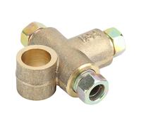 raccord en t pour durite de Frein, Raccord en T de Frein en Forme de T à 3 Voies avec 3 écrous Mâles, Union Courte M10 pour Tuyau de 3/16 Pouces