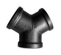 Raccord en T pr Tube à 120, Noir 120° DN15 (1/2")