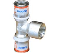 Raccord en T S-Press PLUS MLC Uponor avec filet femelle 20 mm x 1/2" x 20 mm