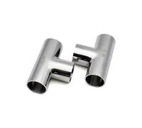 Raccord en T sanitaire à 3 voies en acier inoxydable SS304, 16/19/22/25/28/32/38/45/51 mm-133 mm(SS316L,OD32mm)