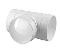 Raccord en T - Tuyau de ventilation - En ABS - Diamètre : 125 mm - En PVC