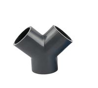 Raccord en T Y for tuyau PVC, diamètre intérieur 20 à 63 mm, 3 voies, adaptateur for tube d'irrigation de jardin, accessoires plastique for aquarium(White,40mm (1 Piece))