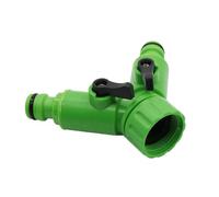 Raccord en Y 3/4 pouce for tuyau d'arrosage, vanne 2 voies, connecteur rapide, arroseur agricole (1 pièce)(3I4 F - Nipple Green)