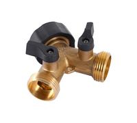 Raccord en Y double pour robinet de machine à laver, pour tuyau d'alimentation en eau de 3/4 pouce et tuyau d'arrosage