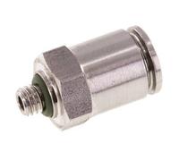 Raccord enfichable 6mm x M 5 avec filetage mâle Acier inoxydable FKM