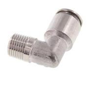 Raccord enfichable coudé 90deg 6mm x R1/8'' à filetage mâle laiton FKM rotatif